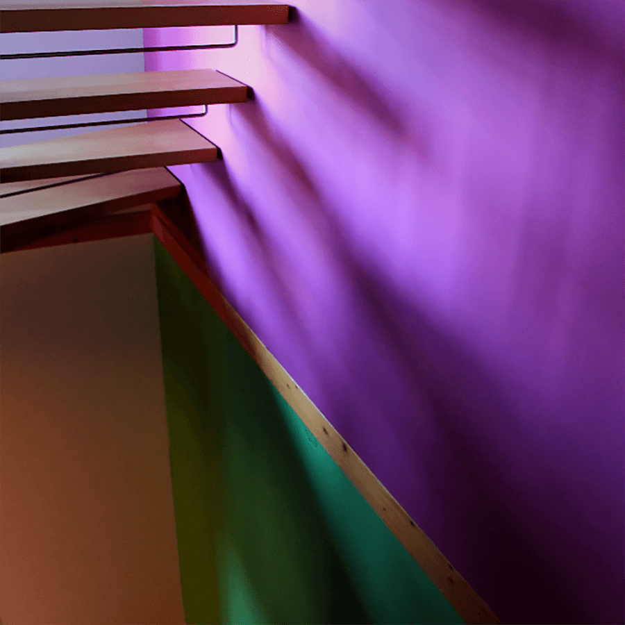 Farbkonzept in Luzern für Treppenhaus