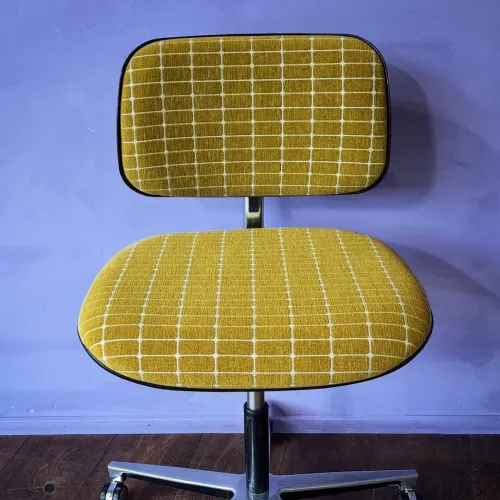Albert Stoll Giroflex, Bürostuhl 60/70er-Jahre neu gepolstert mit Stoff von Svensson