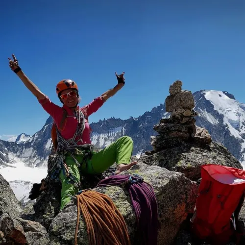 Klettern an der Aiguille Dorrée