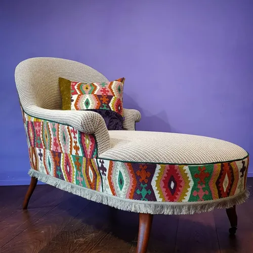 Chaiselongue neu gepolstern, Stoffe Pierrre Frey 