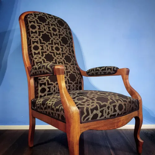 Louis Philippe Voltaire-Sessel, Stoff Backhausen