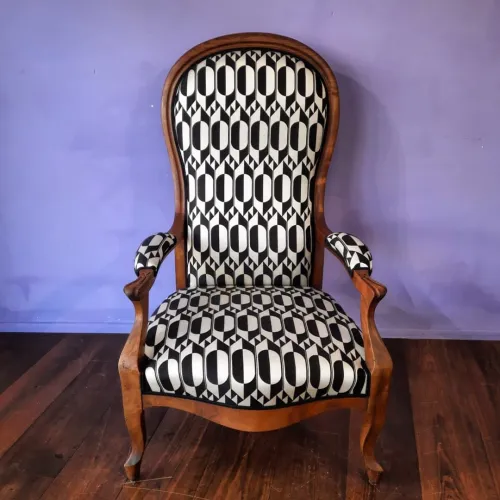 Louis Philippe Voltaire-Sessel, Stoff Romo