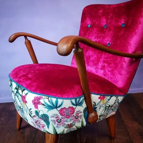 Polsterei Luzern, Sessel 60er-Jahre in Brocki gefunden, neu restauriert 