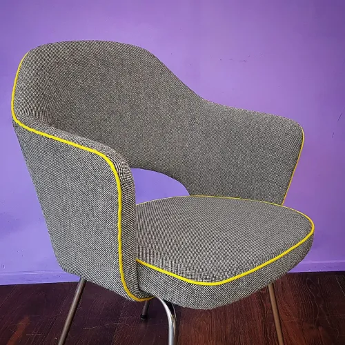 Sessel von Eero Saarinen für Knoll, 60er JAhre, mit Kvadratstoff 